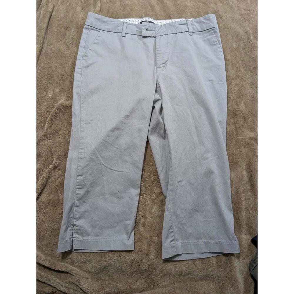 Lee Riders Capri Pants Womens Size 14M Tan Crop
